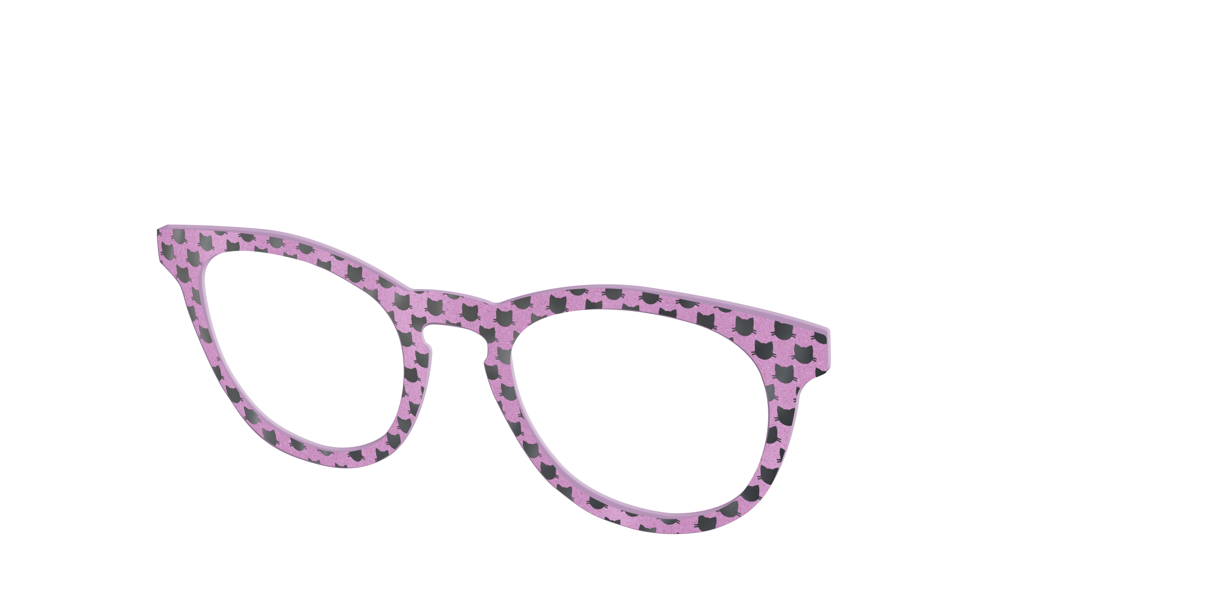 Pair Eyewear Design Mauve Shimmer Foil Cats top gatti