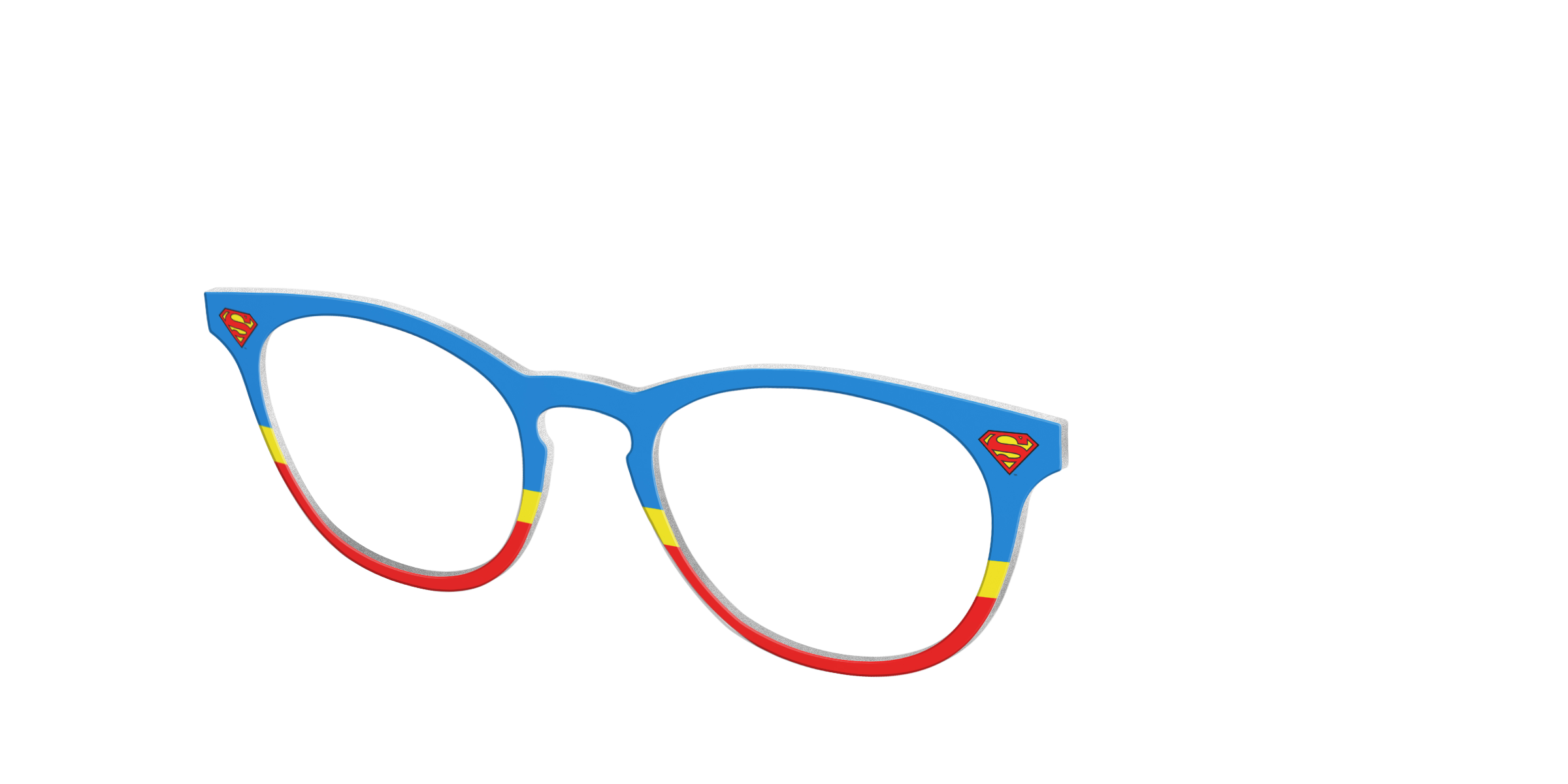 Pair Eyewear Collabs The Superman Suit Top Blu Rosso