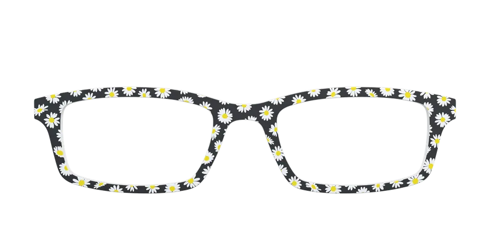Pair Eyewear Solid Tops The Black Daisy top occhiali nero fiori