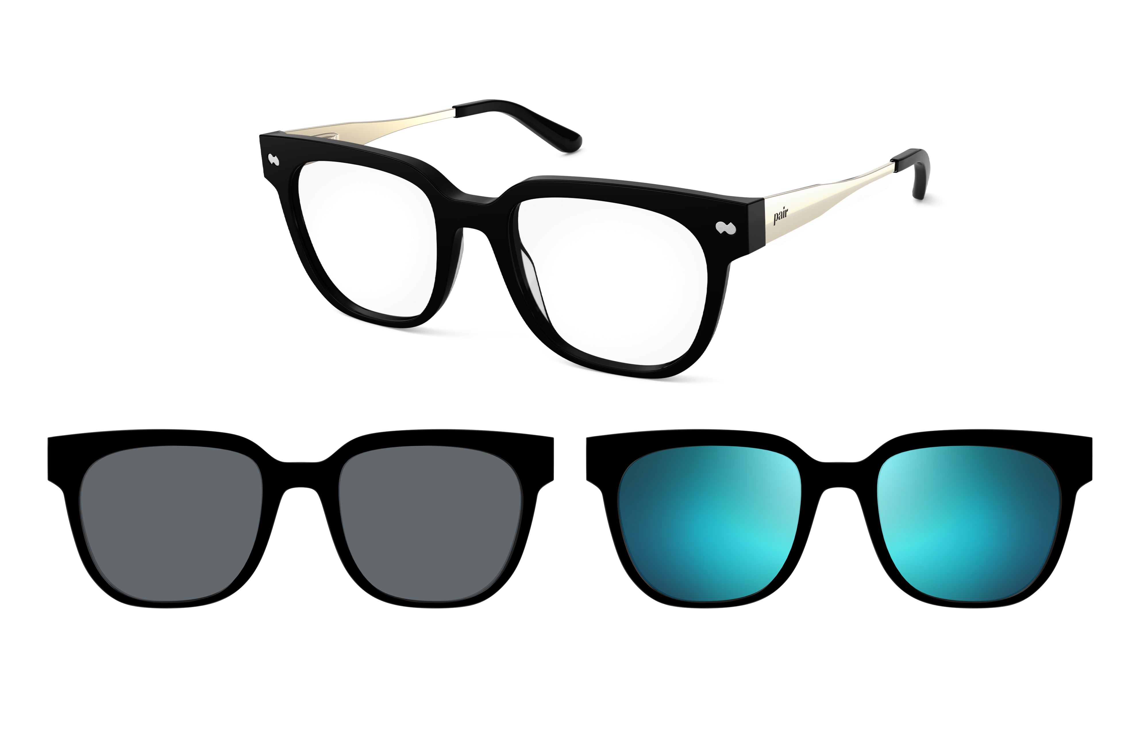 Pair Eyewear Murphy Black Burst Edit montatura occhiali nero