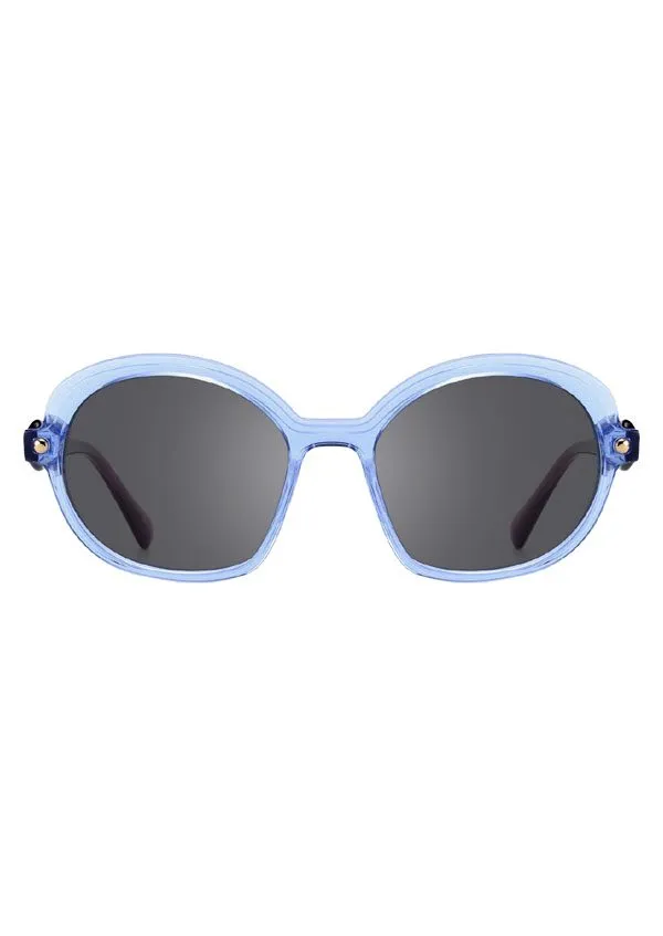 Ouyuan 2202S occhiali da sole ovali acetato blu polarizzati
