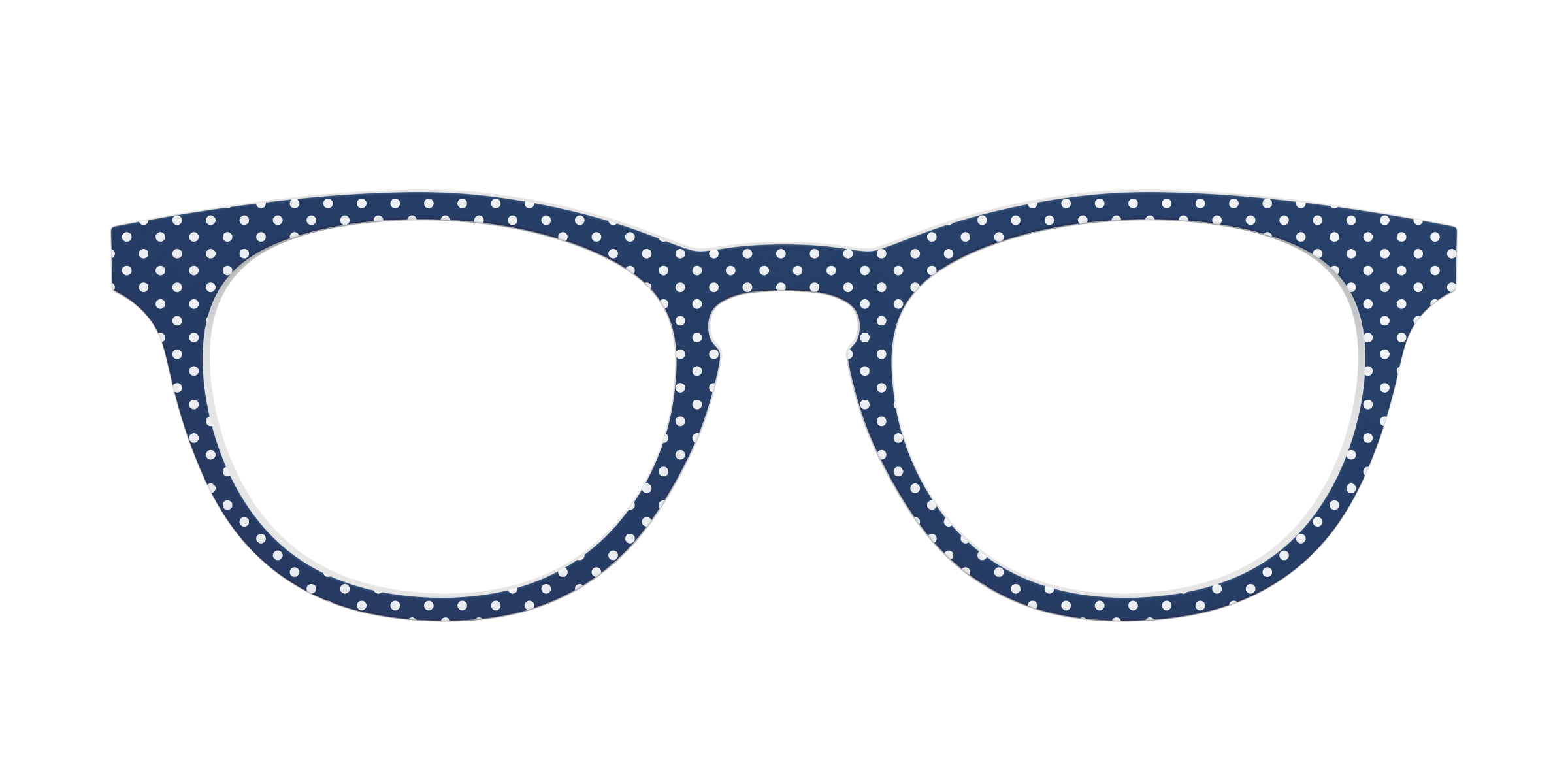 Pair Eyewear Solid Tops Navy Pin Dot top magnetico blu