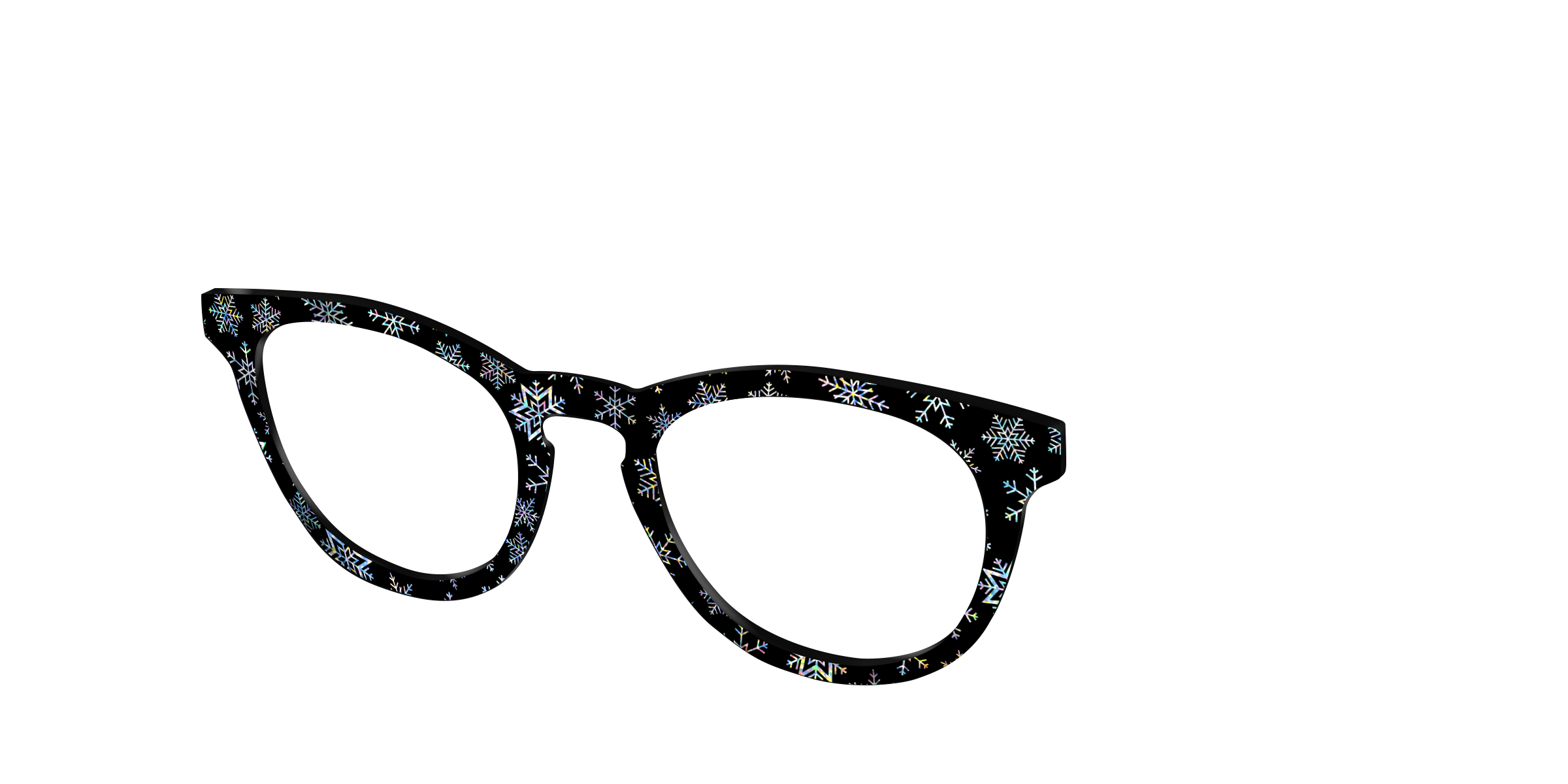 Pair Eyewear Design Tops Holographic Snowflakes top Cedro