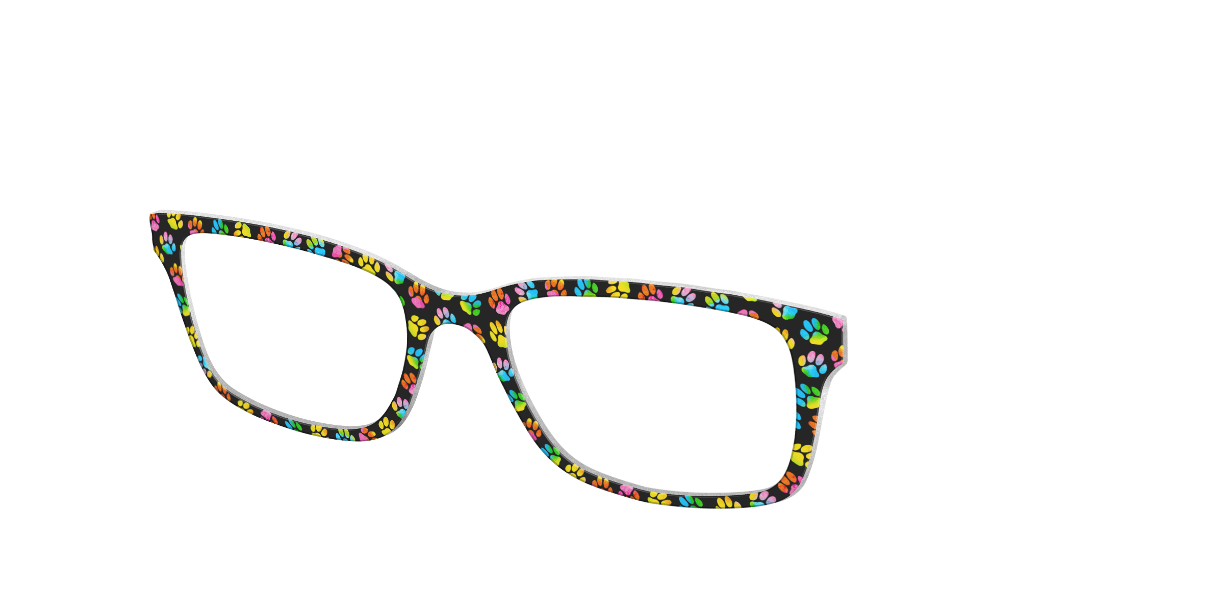 Pair Eyewear Solid Tops Rainbow Paw Print cover arcobaleno