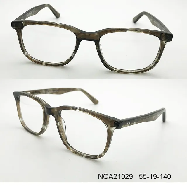 Ouyuan NOA21029 occhiali vista acetato grigio verde unisex