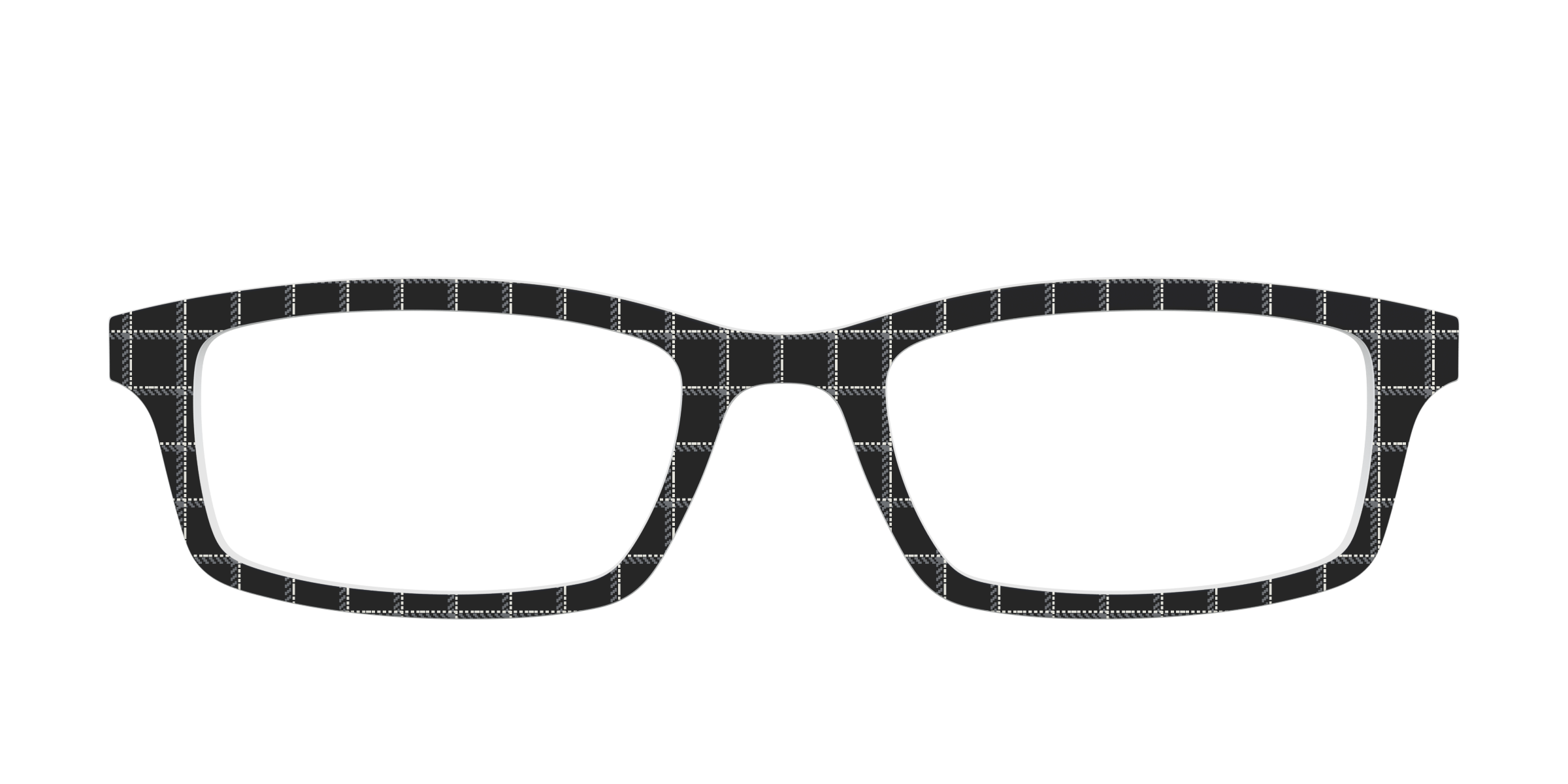 Pair Eyewear Solid Tops The Windowpane Plaid top nero F34