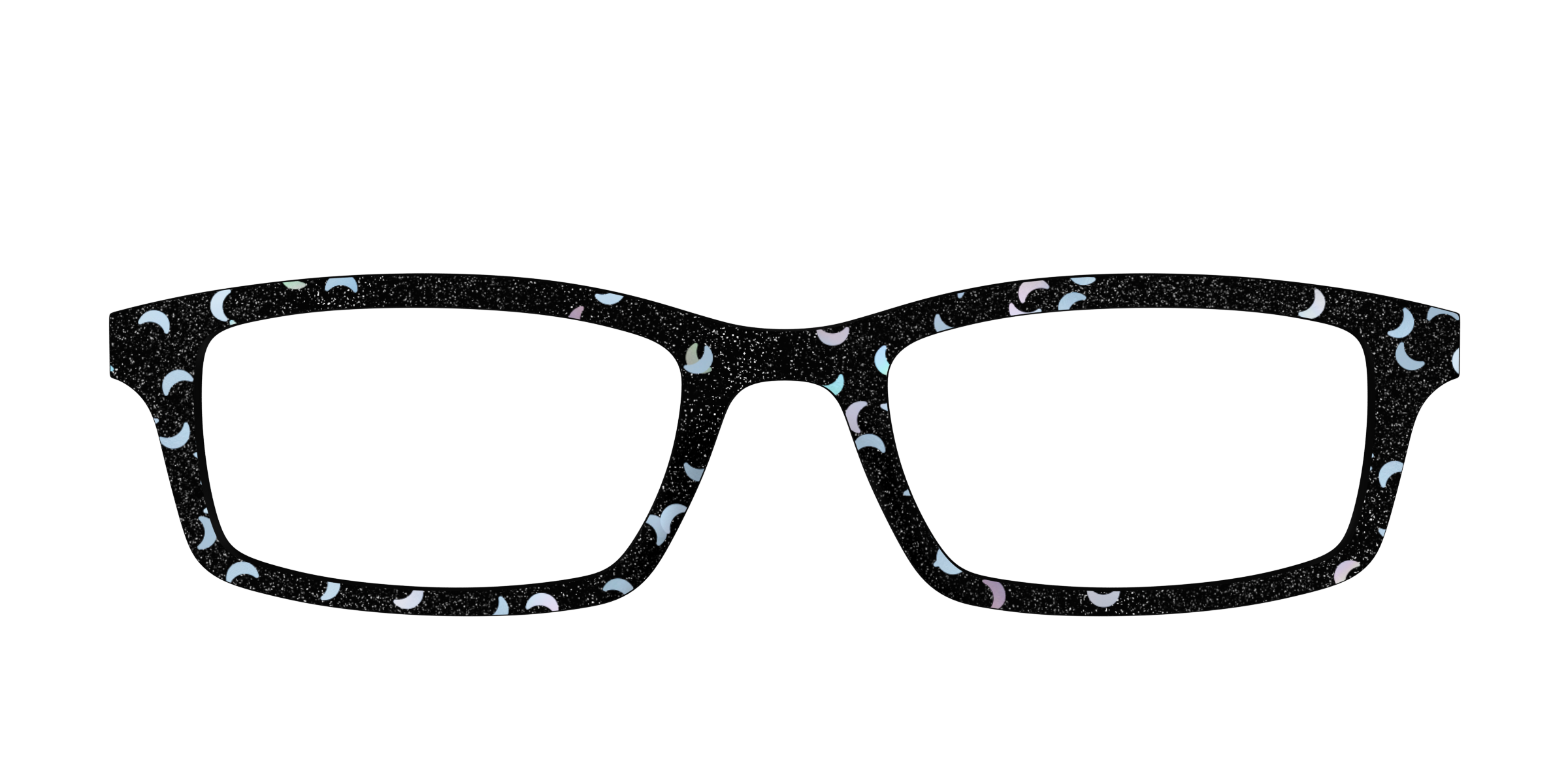 Pair Eyewear Design Tops Black Crescent Glitter top 400