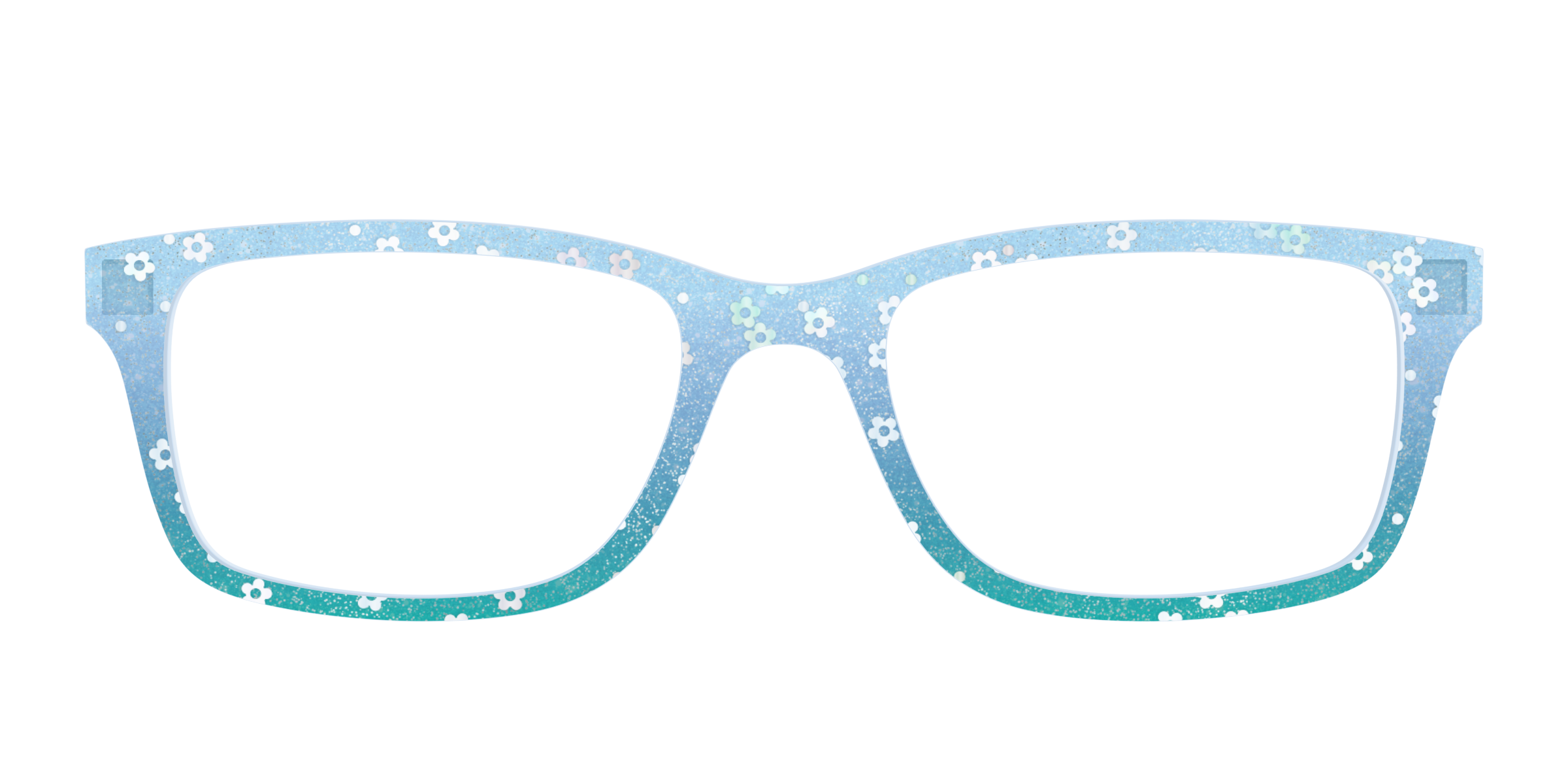 Pair Design Tops Sky Blue Crystal Daisy topper Cedro glitter