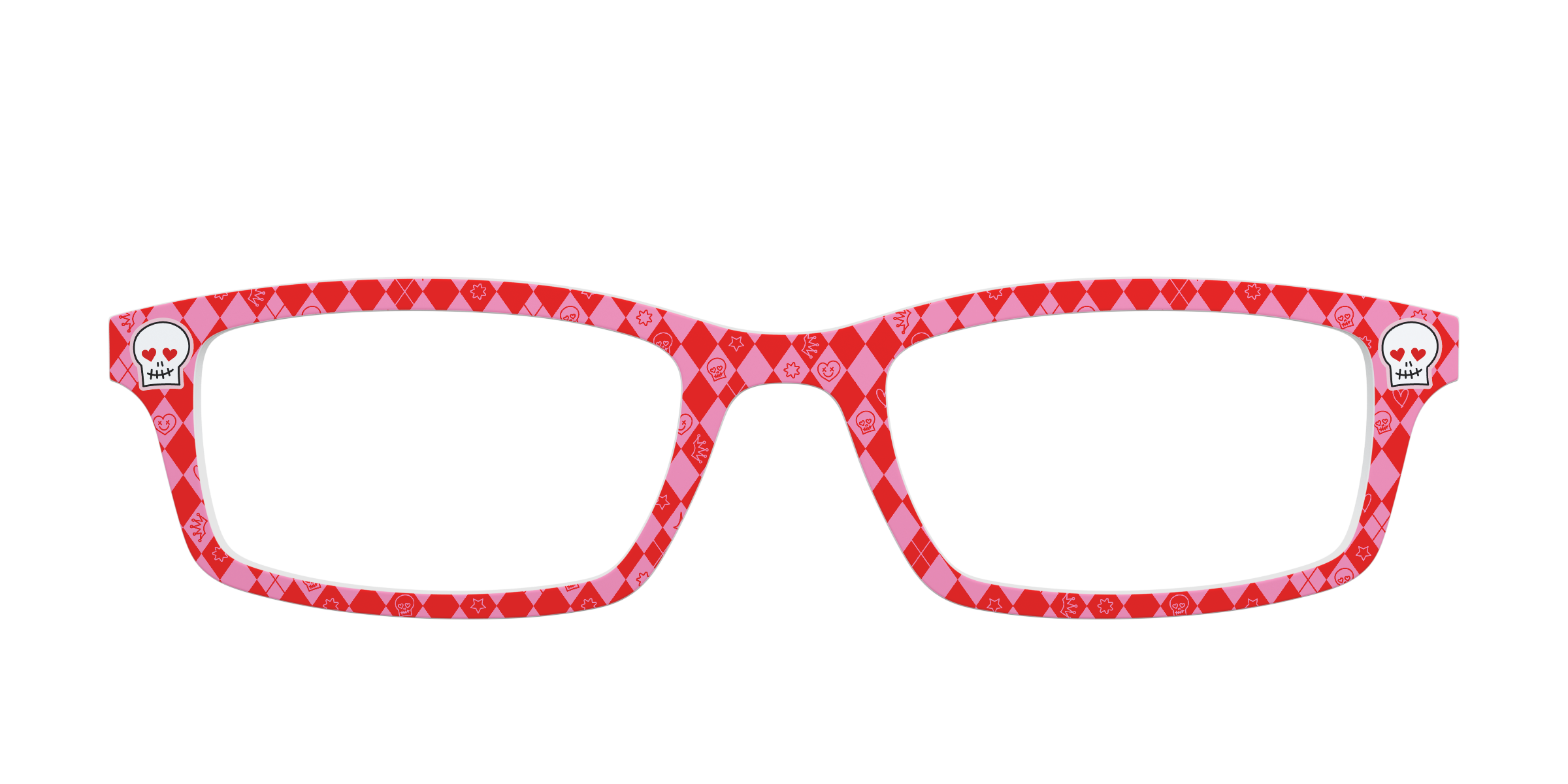 Pair Eyewear Collabs Harley Quinn Suit top occhiali rosso