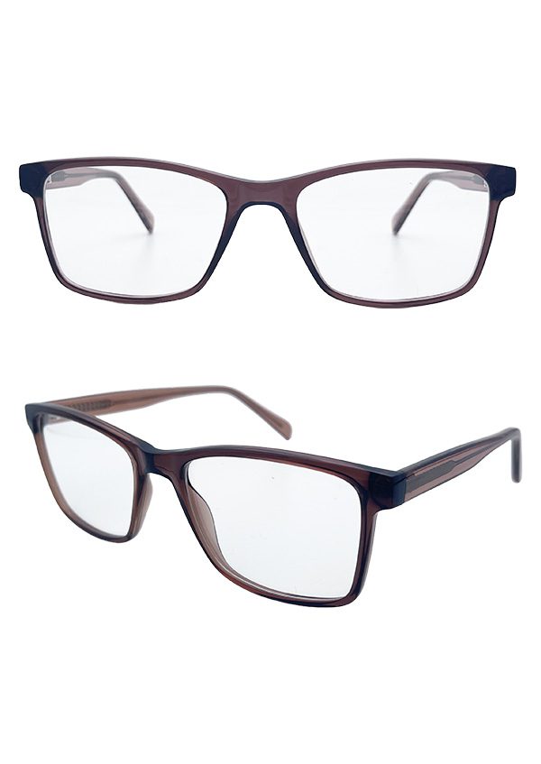 Ouyuan NOIA24003 montatura occhiali da vista rettangolare marrone