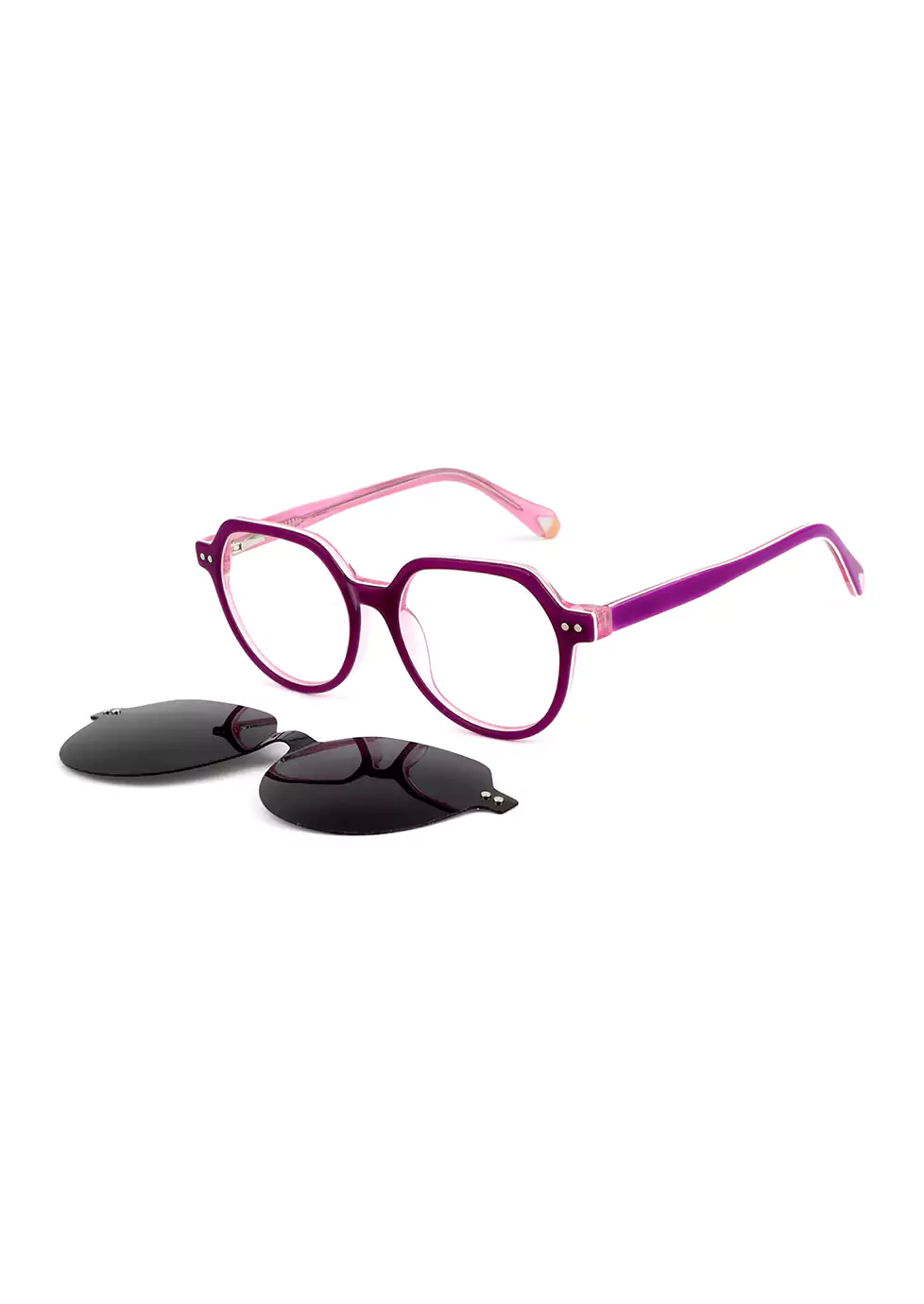 Ouyuan Clip Ons 005611 clip-on bambini rosso nero polarizzate