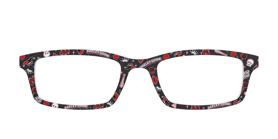 Pair Eyewear Collabs Harley Quinn top magnetico rosso nero