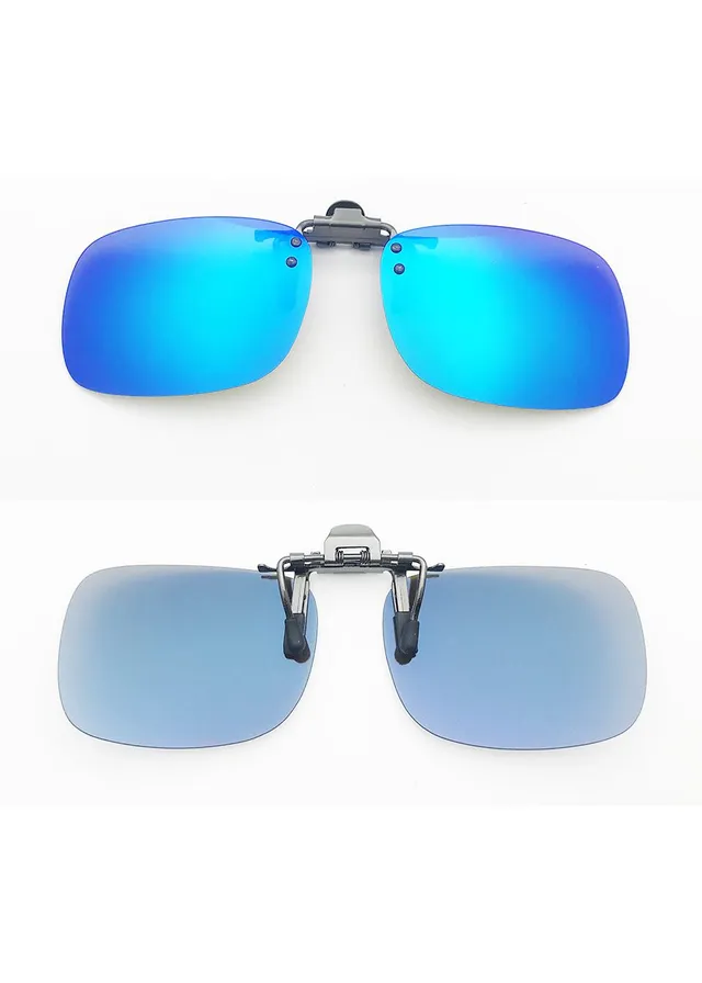 Ouyuan Eyewear CO23009 clip-on occhiali sole polarizzata blu lago
