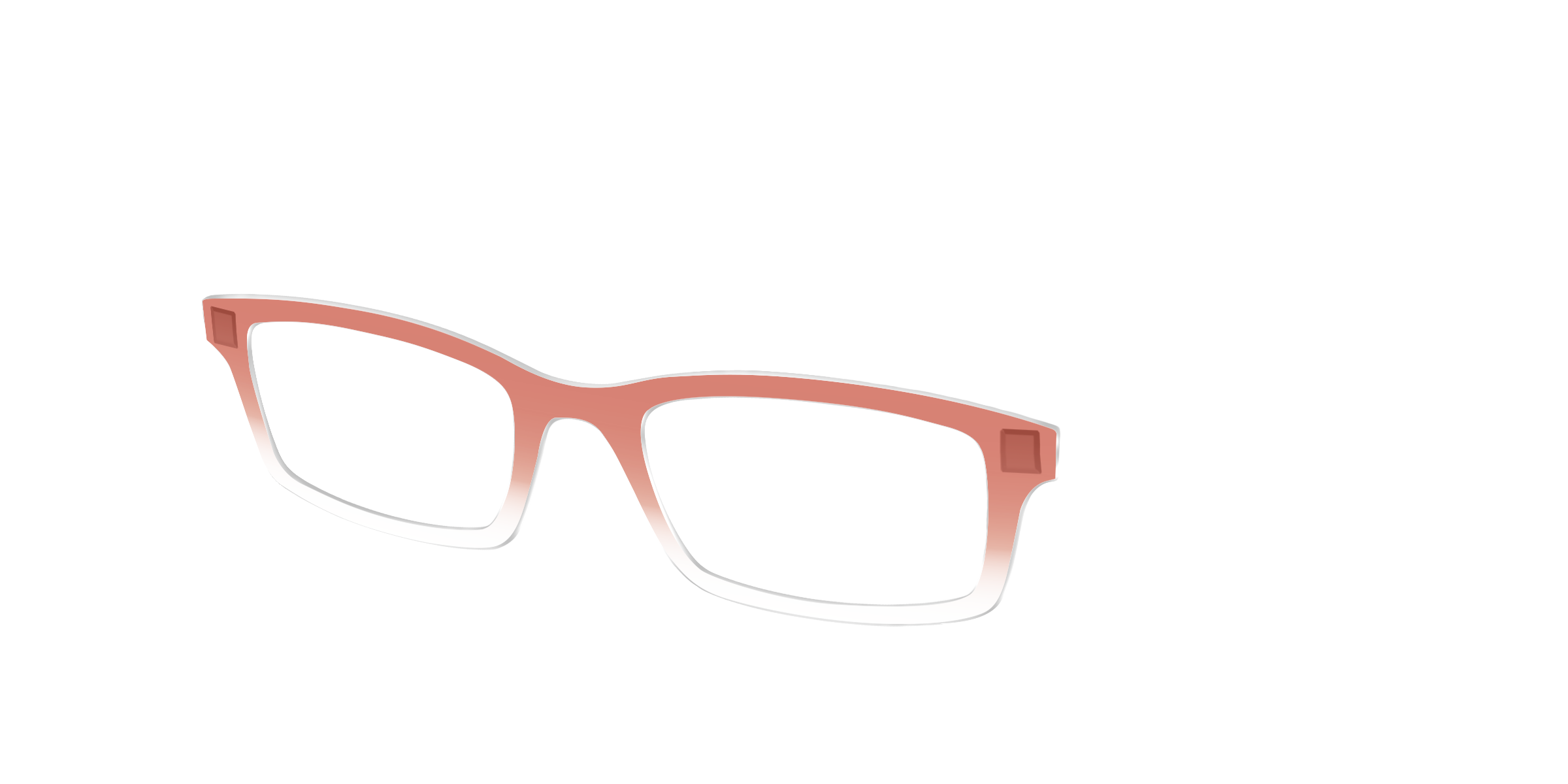Pair Eyewear Solid Burnt Orange top occhiali sfumato