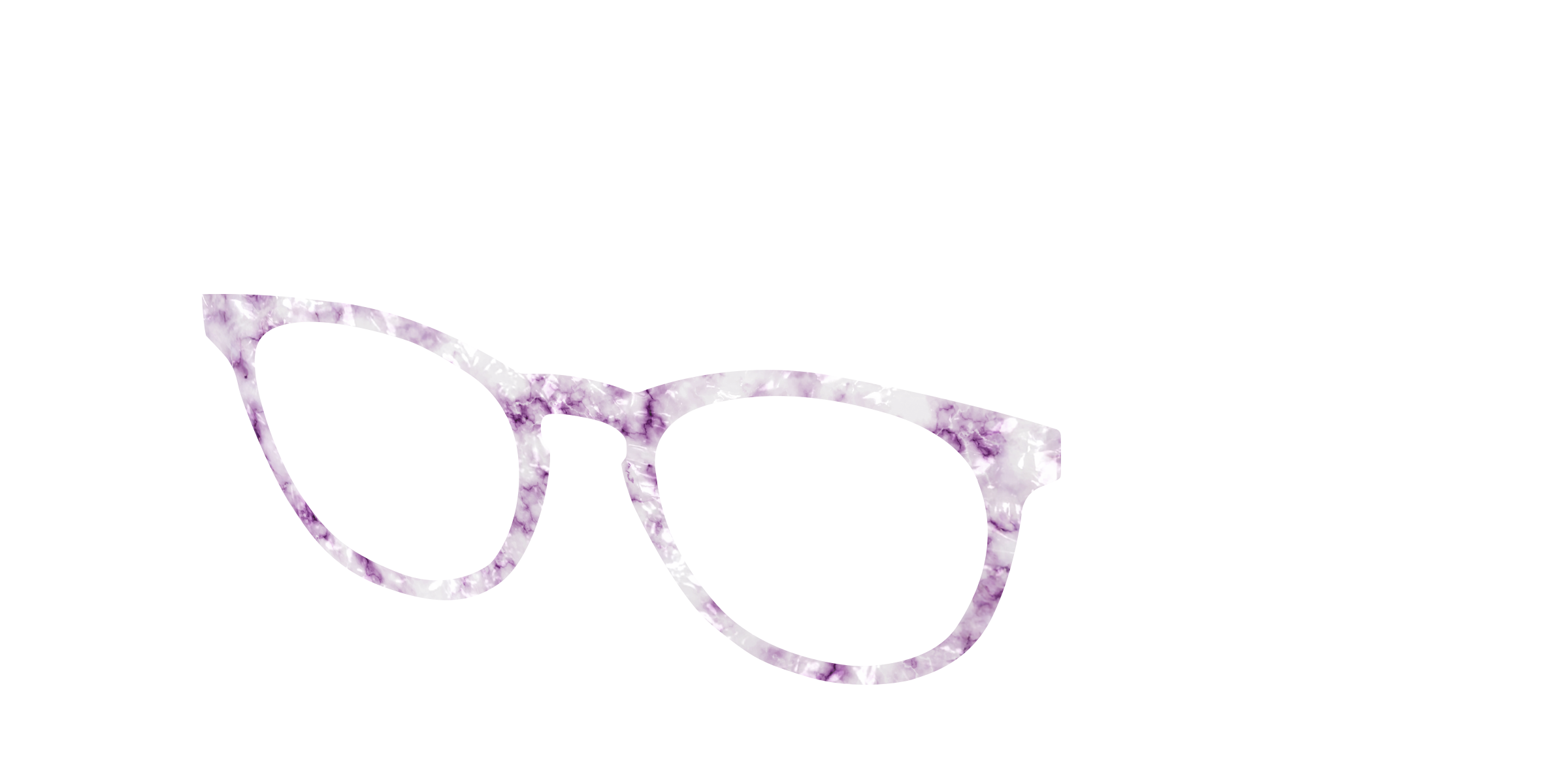Pair Design Tops The Violet Pearl Marble top occhiali viola perla
