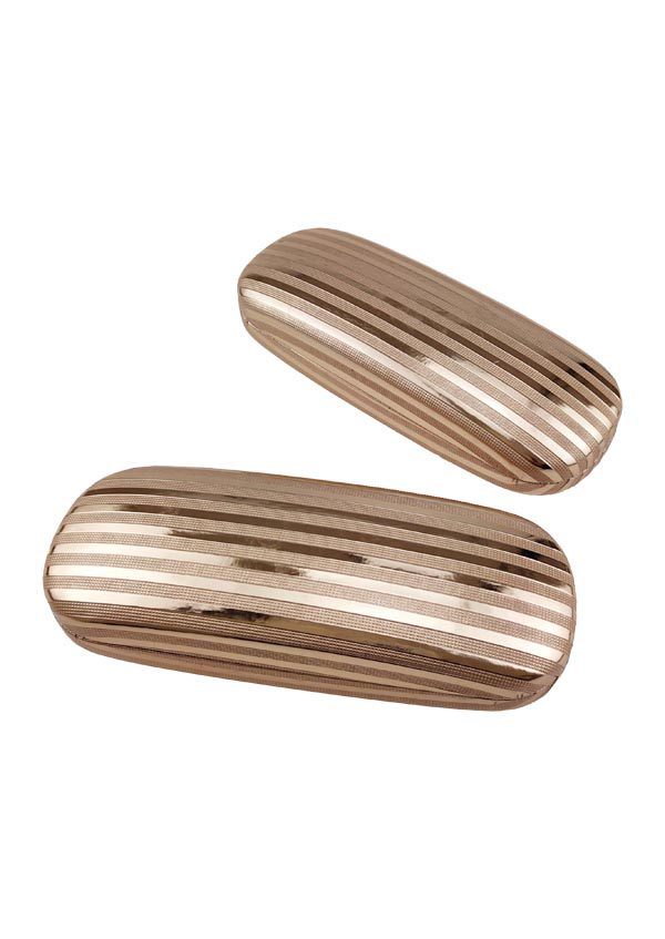 Ouyuan GC0029 custodia occhiali rigida oro PU 160 mm