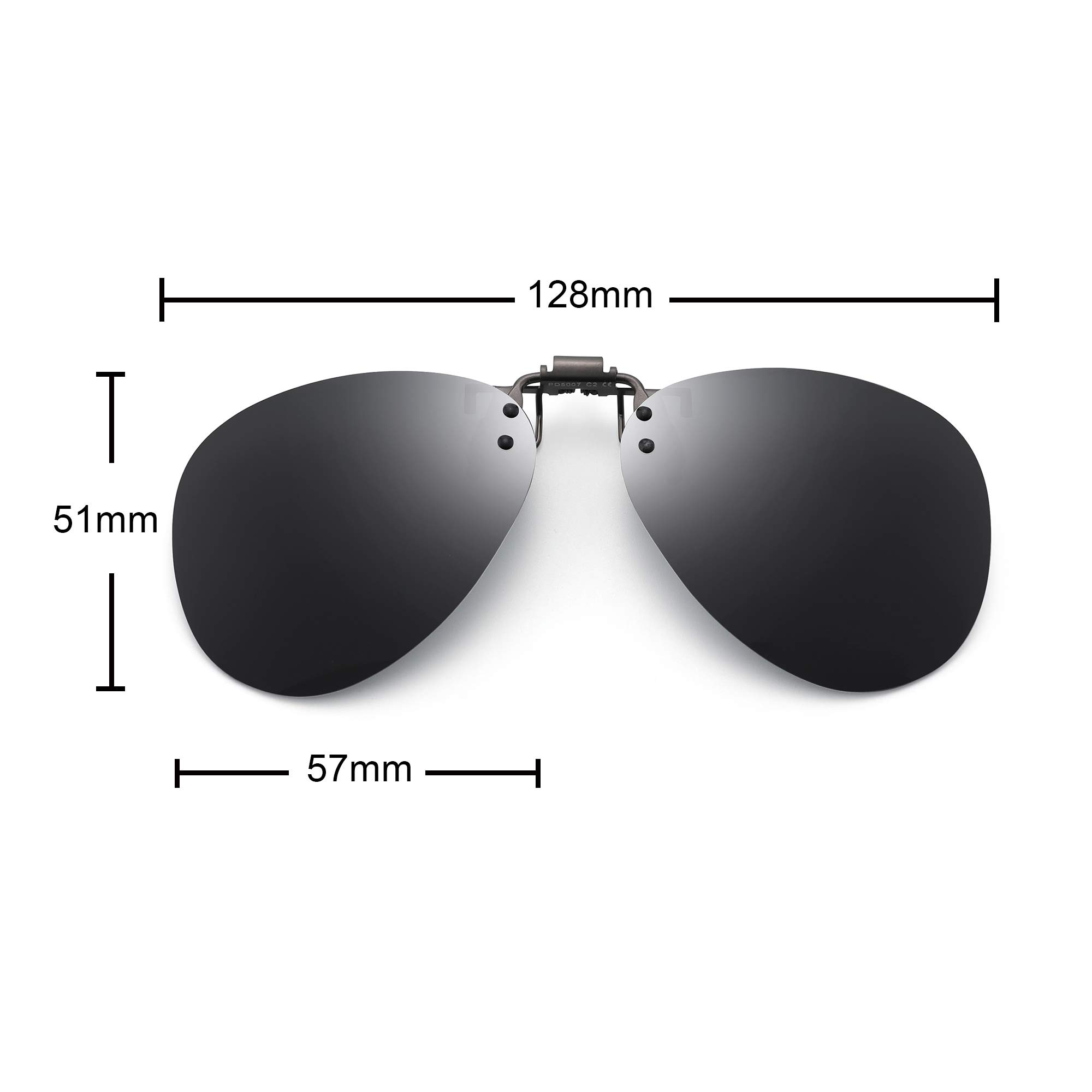 JM Clip per Occhiali da Sole Polarizzati occhiali sole flip up grigio
