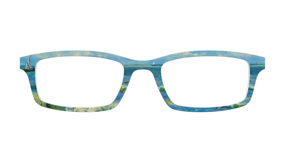 Pair Collabs Seascape VG12 top occhiali blu
