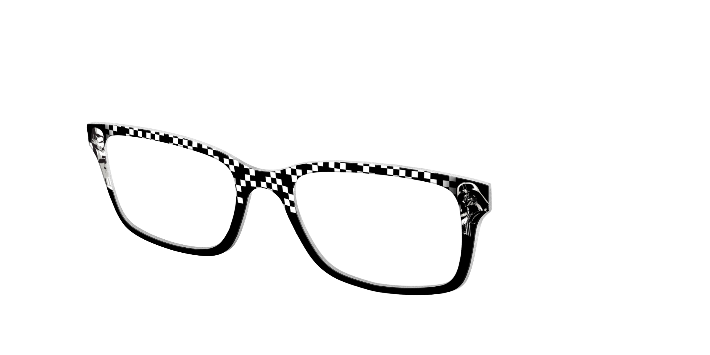 Pair Eyewear Collabs Dark Side Checker Split top Cedro