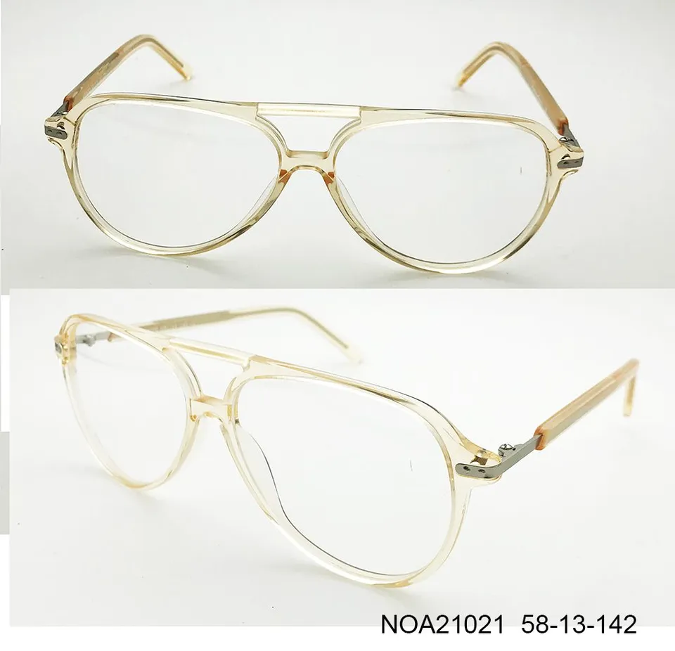 Ouyuan NOA21021 montatura vista acetato marrone ovale