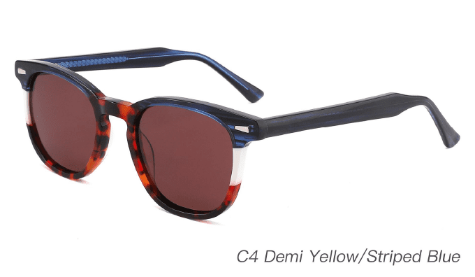 Ouyuan Sunglasses AS00014 occhiali da sole rotondi multicolore