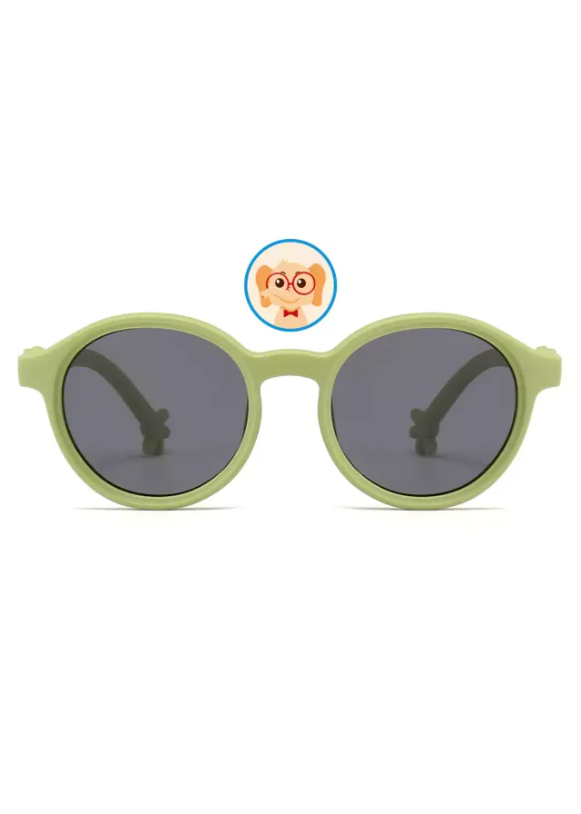 Ouyuan 6119 occhiali da sole bambini tondi silicone polarizzati