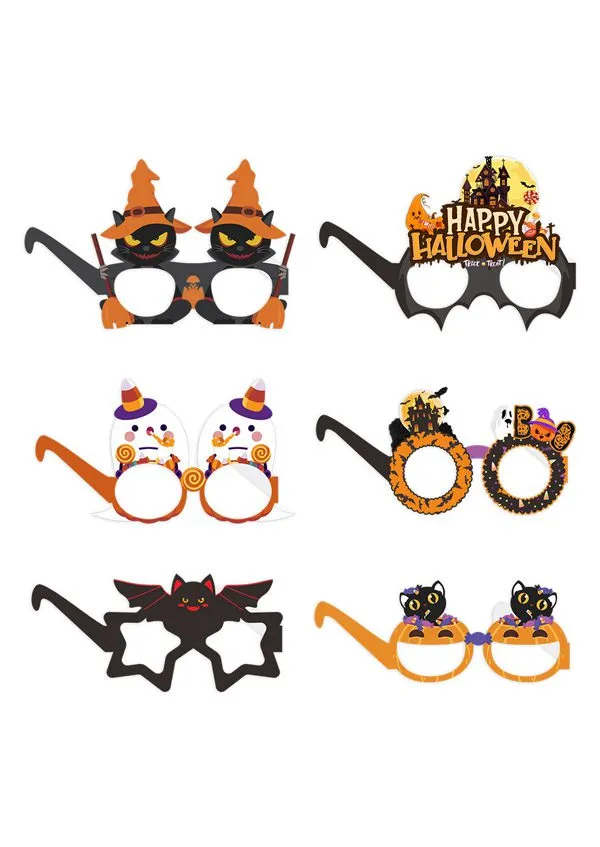 Ouyuan HA0001 occhiali carta Halloween festa 14 cm