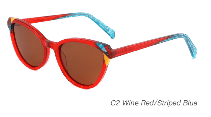 Ouyuan AS00001 occhiali da sole donna cat-eye multicolore