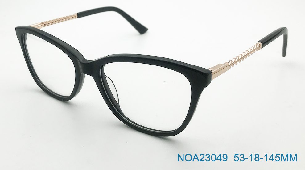 Ouyuan Eyewear NOA23049 montatura occhiali acetato nera