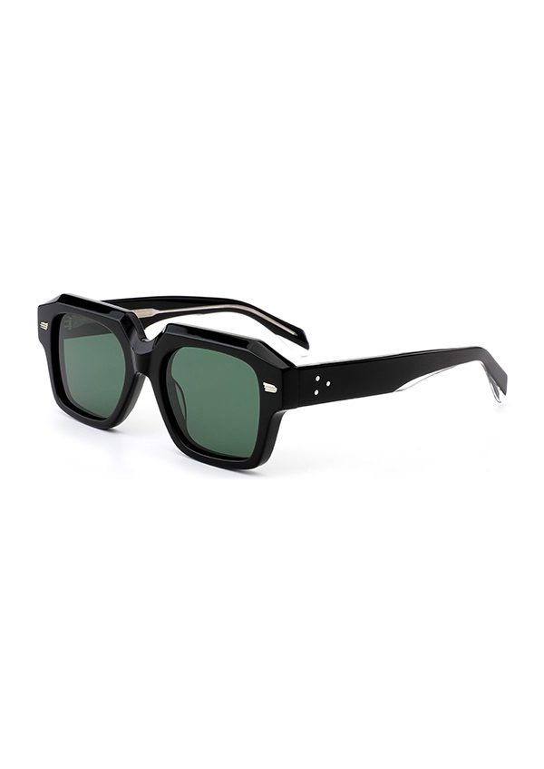 Ouyuan OYMB1487S Occhiali da Sole Nero Oro Quadrati