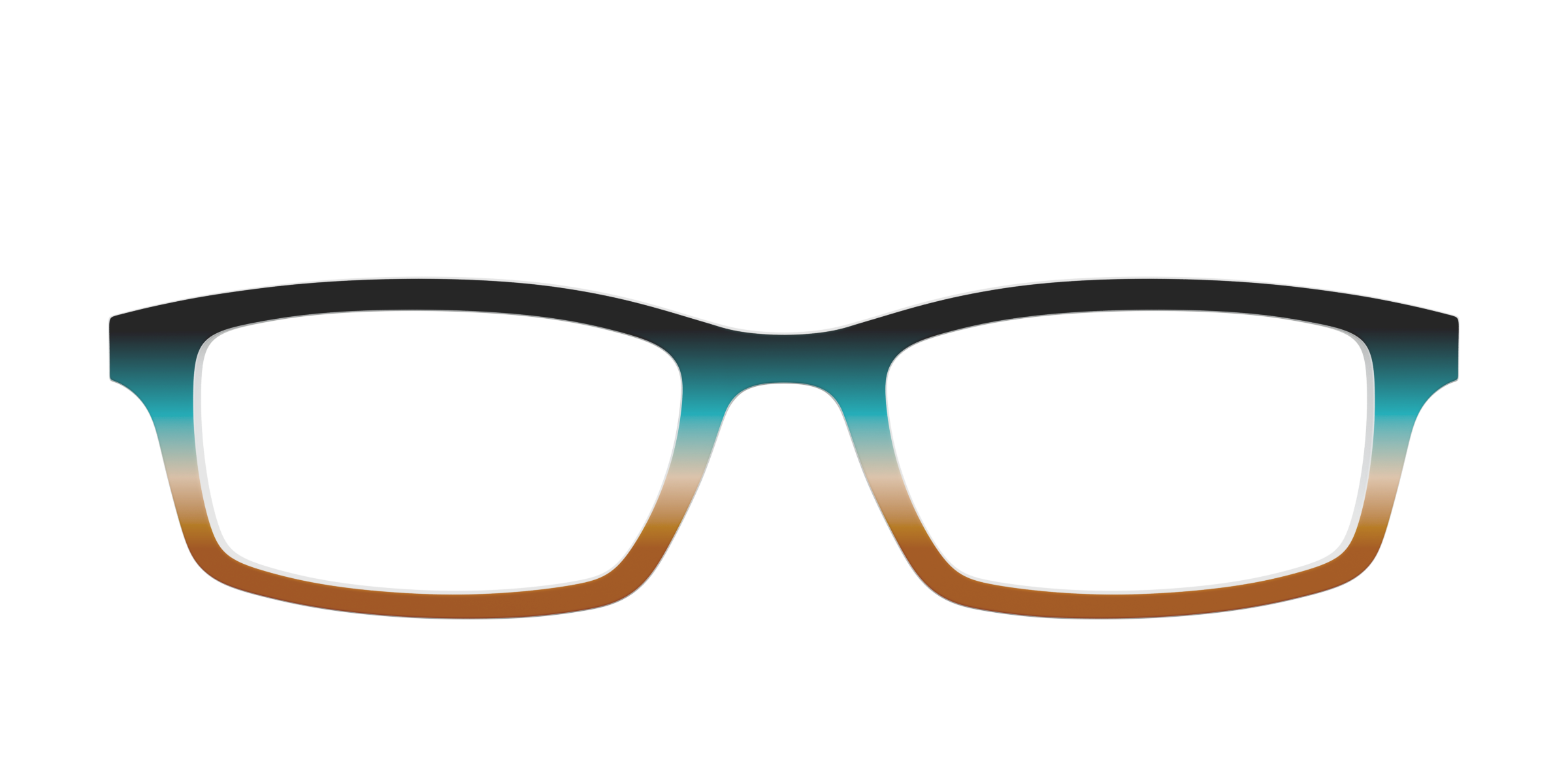 Pair Eyewear Solid Onyx Rust Gradient top occhiali SE3