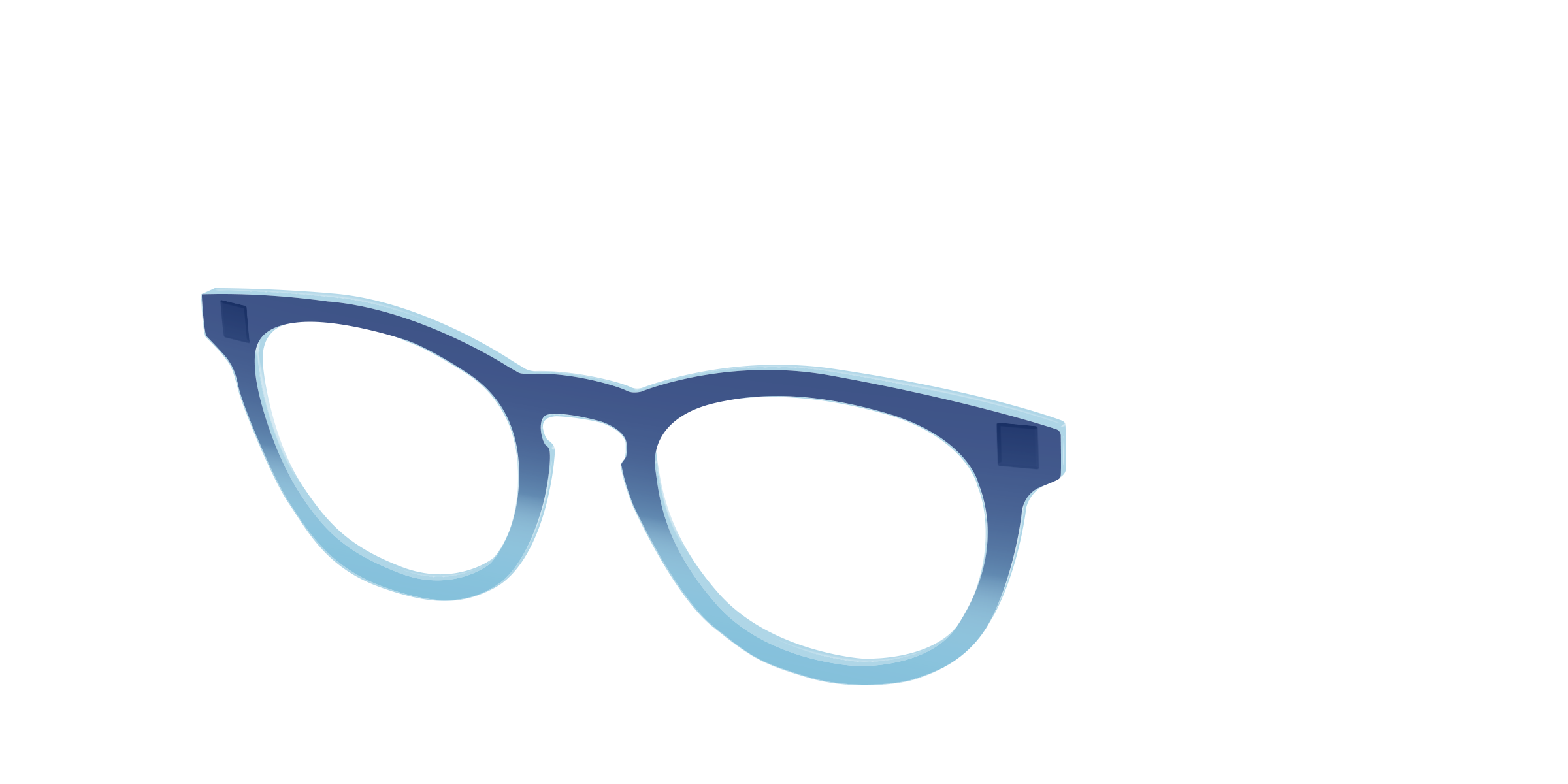 Pair Eyewear Solid Tops Indigo Sky Blue Gradient top occhiali blu