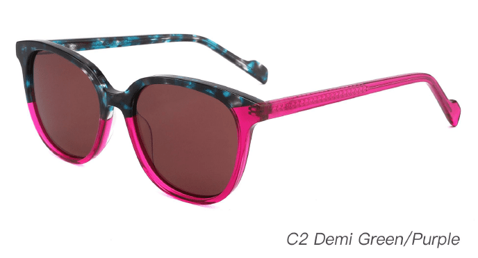 Ouyuan AS00009 occhiali da sole donna acetato colorati