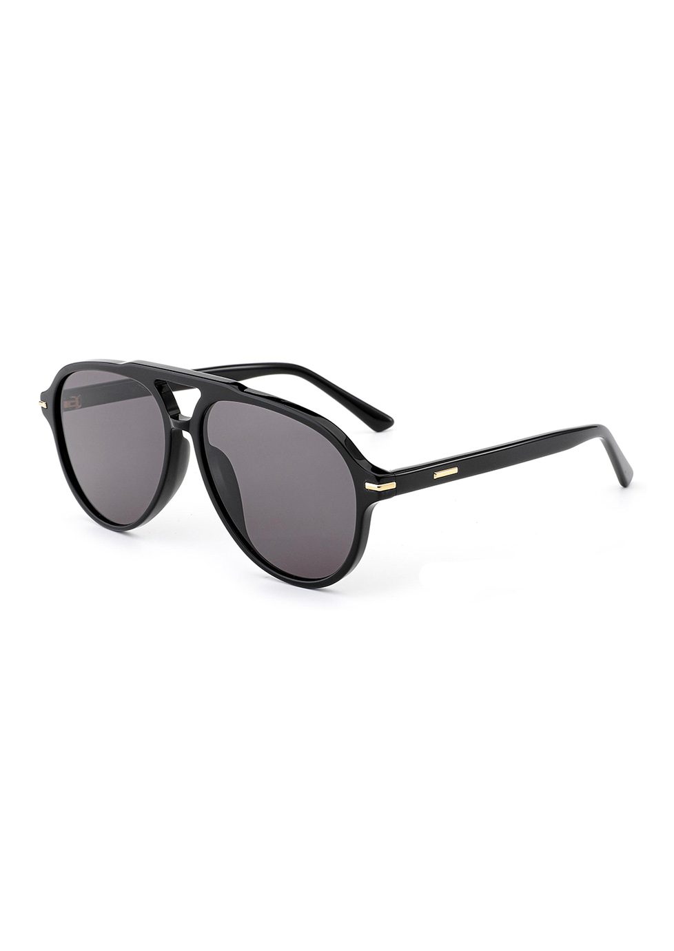 Ouyuan 001443 occhiali da sole aviatore oversize neri