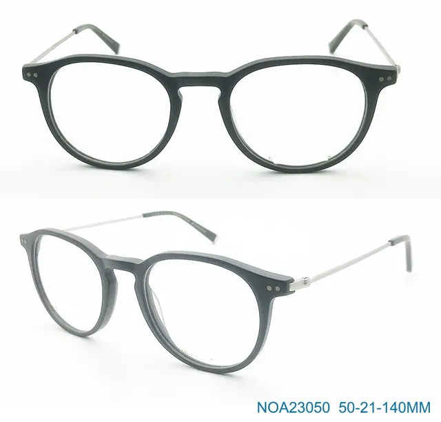 Ouyuan NOA23050 occhiali da vista acetato neri 50-21-140