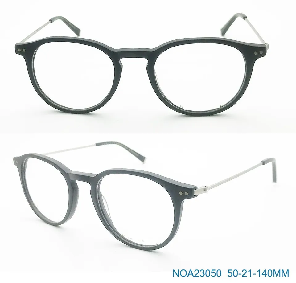 Ouyuan NOA23050 occhiali da vista acetato neri 50-21-140
