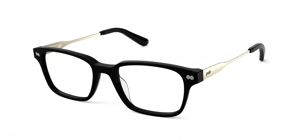 Pair Eyewear Finley Mixed Material montatura nero oro