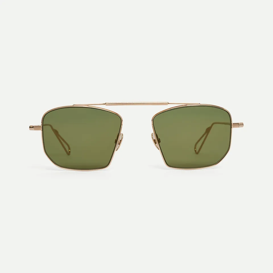 Ahlem New York occhiali da sole peony gold blu metallo