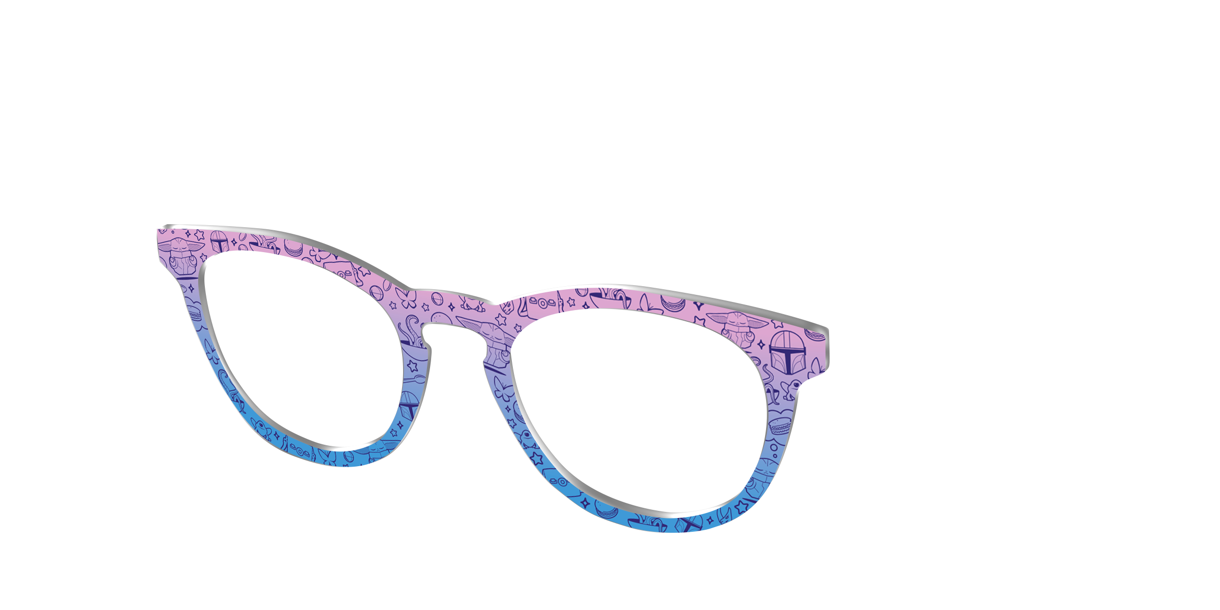 Pair Collabs Grogu Galaxy Gradient topper occhiali Cedro verde