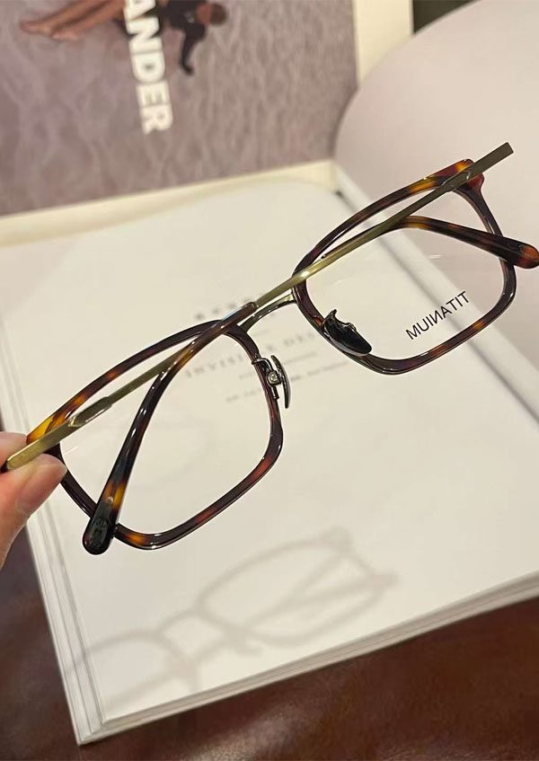 Ouyuan OYZ1610-9 Montatura Occhiali Vista Nero Titanio