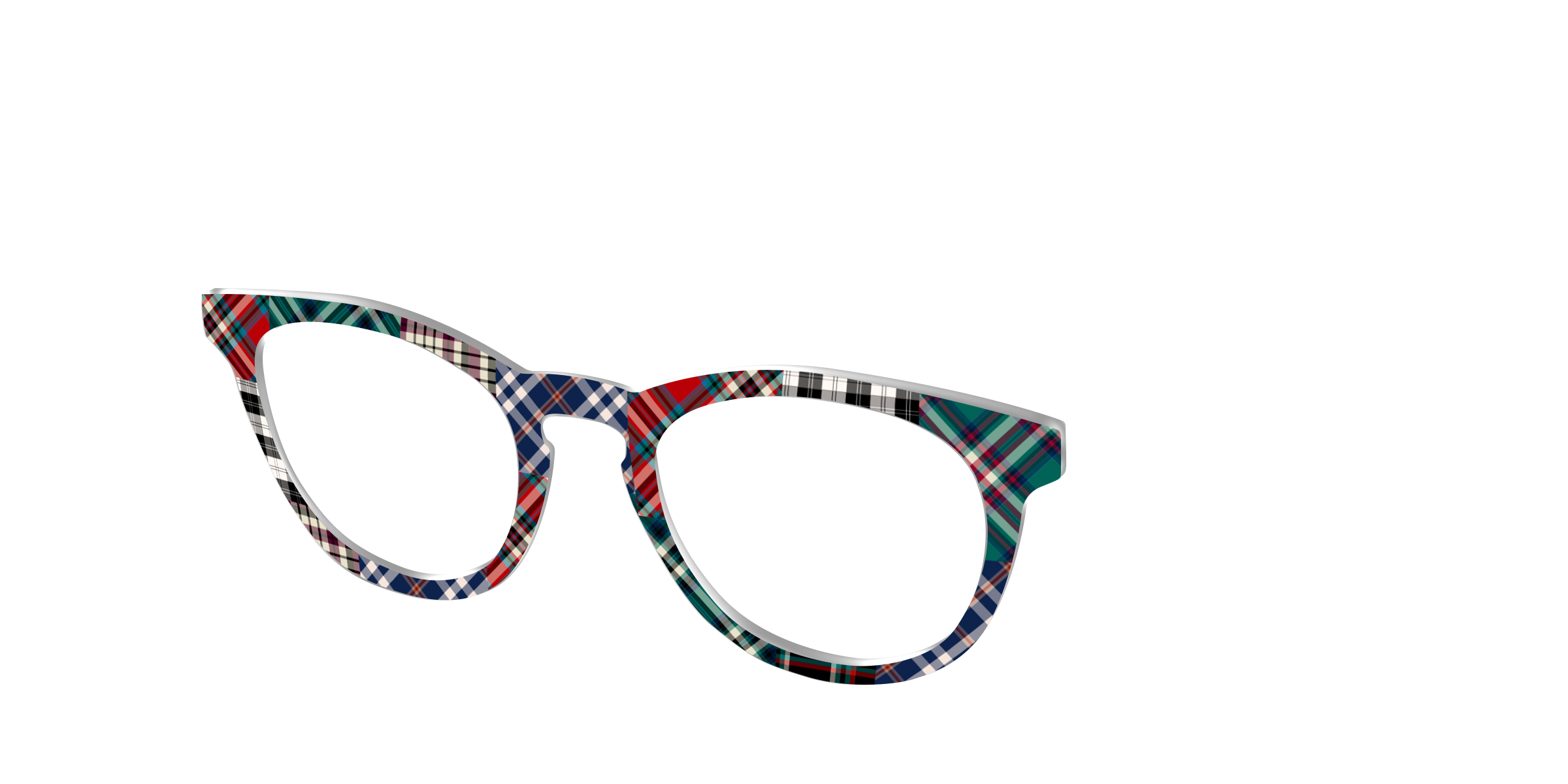 Pair Eyewear Design Tops Grunge Plaid Print Mix top scozzese