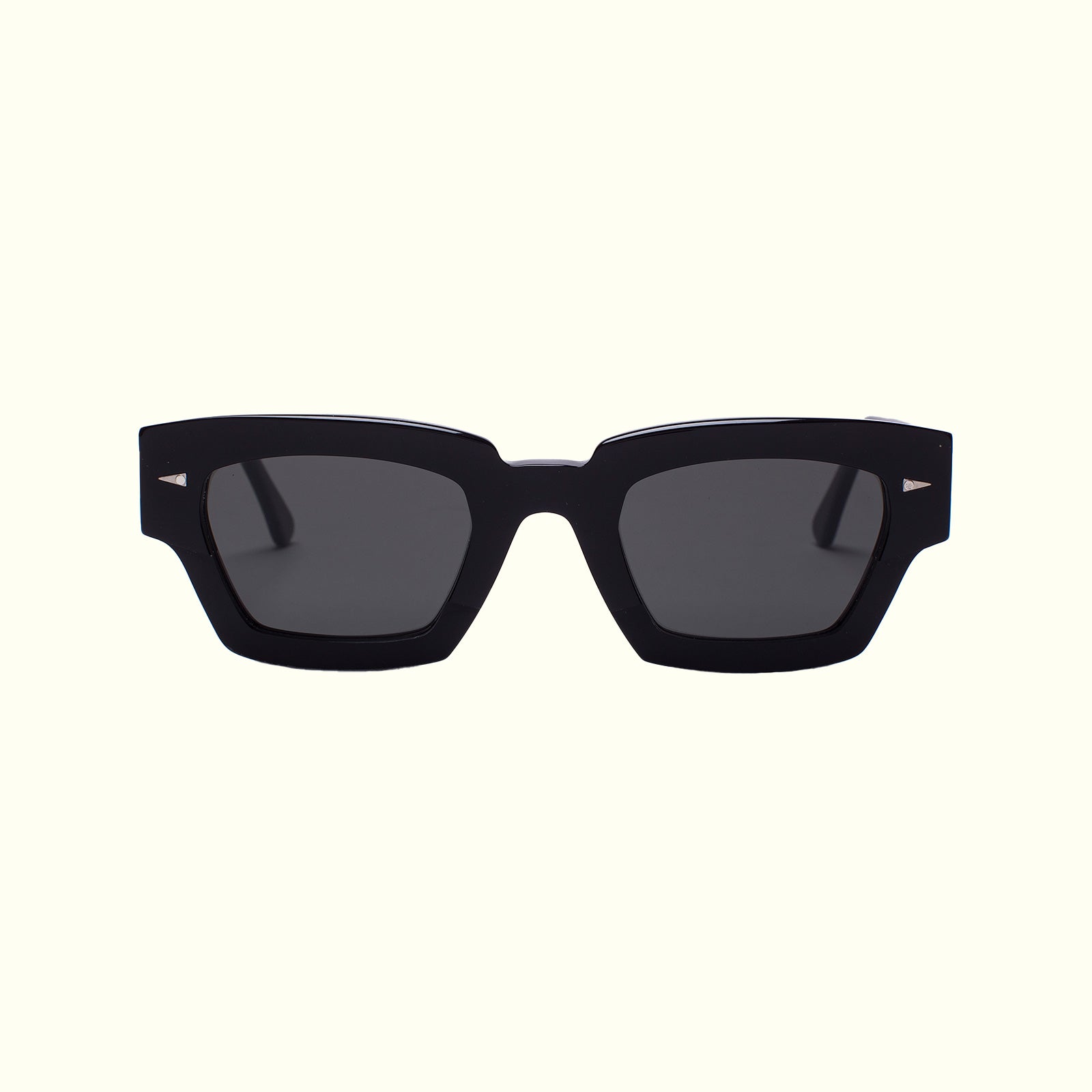AHLEM Villette occhiali da sole Dark Green acetato squadrato