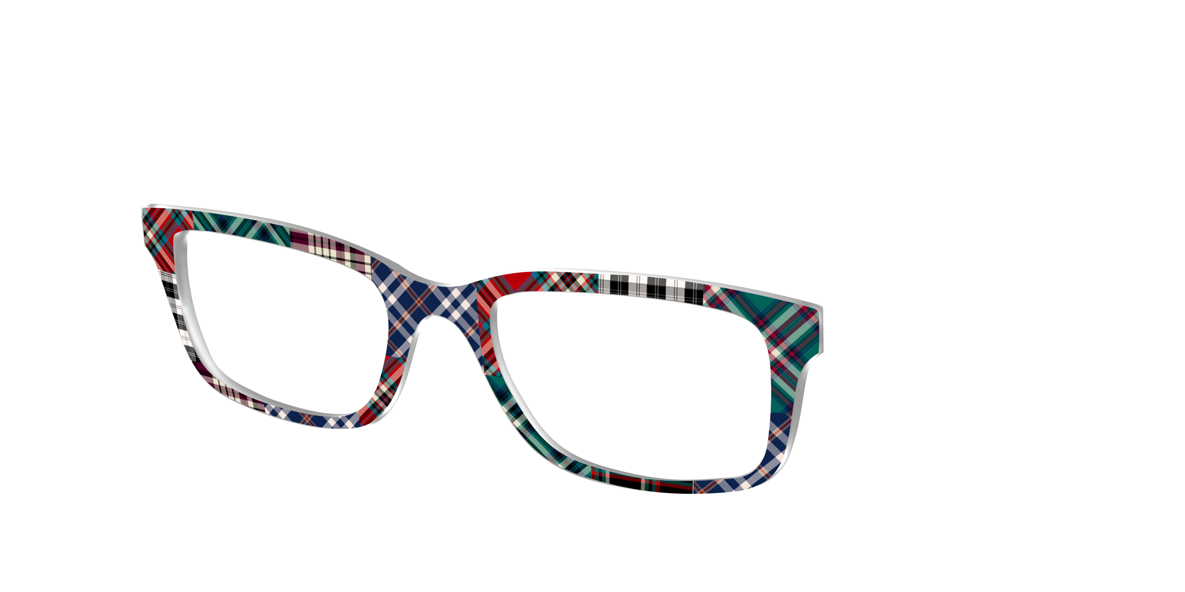 Pair Eyewear Design Tops Grunge Plaid Print Mix top scozzese