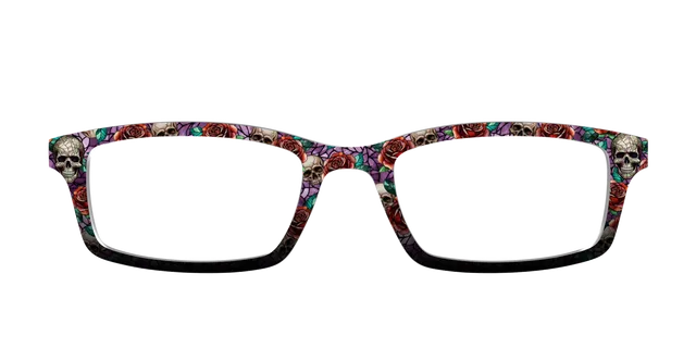 Pair Eyewear Skull Thorn Stained Glass cover occhiali nera