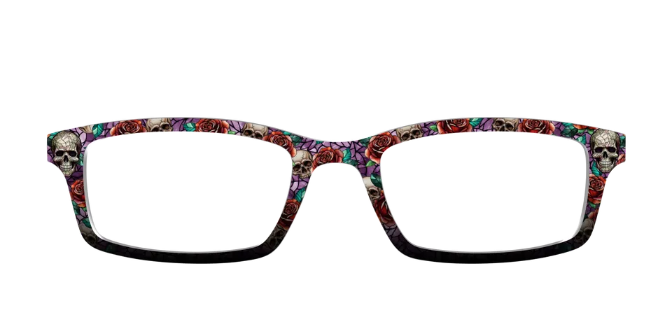 Pair Eyewear Skull Thorn Stained Glass cover occhiali nera