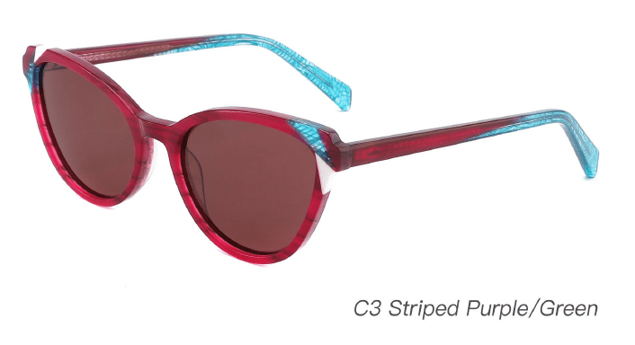 Ouyuan AS00001 occhiali da sole donna cat-eye multicolore