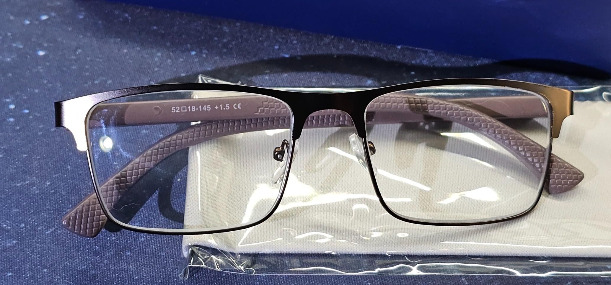 Hubeye Metal Square Occhiali da Lettura 1.5 3 Pezzi Metallo