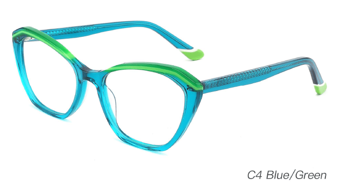 Ouyuan NOA23004 montatura occhiali da vista acetato colorata