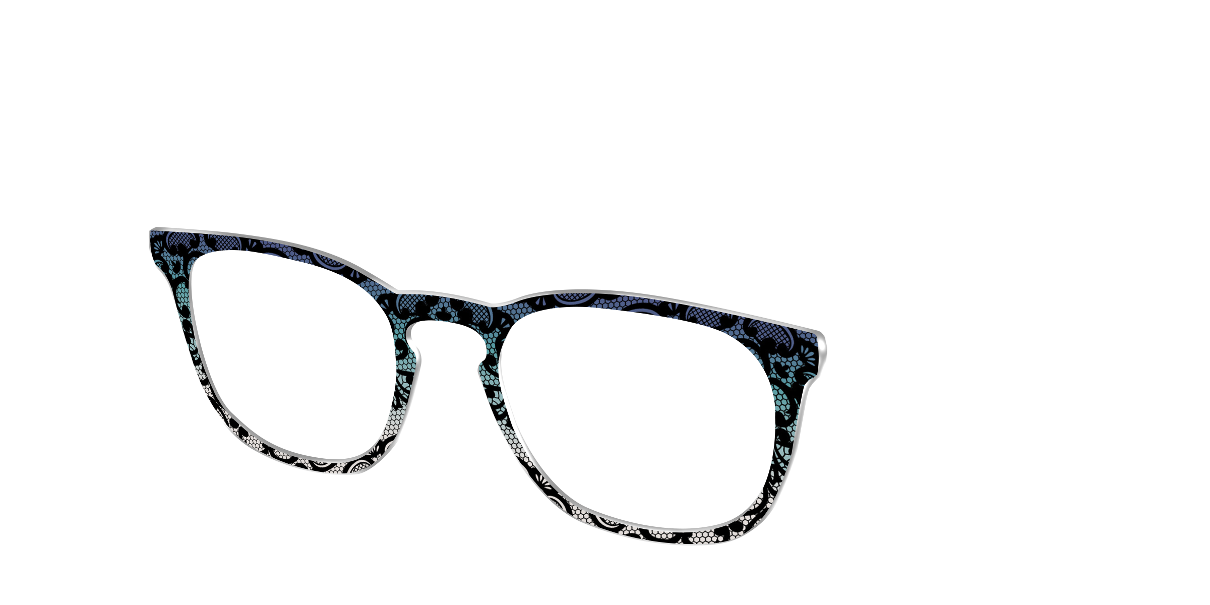 Pair Eyewear Design Tops The Gothic Gradient Lace top pizzo nero