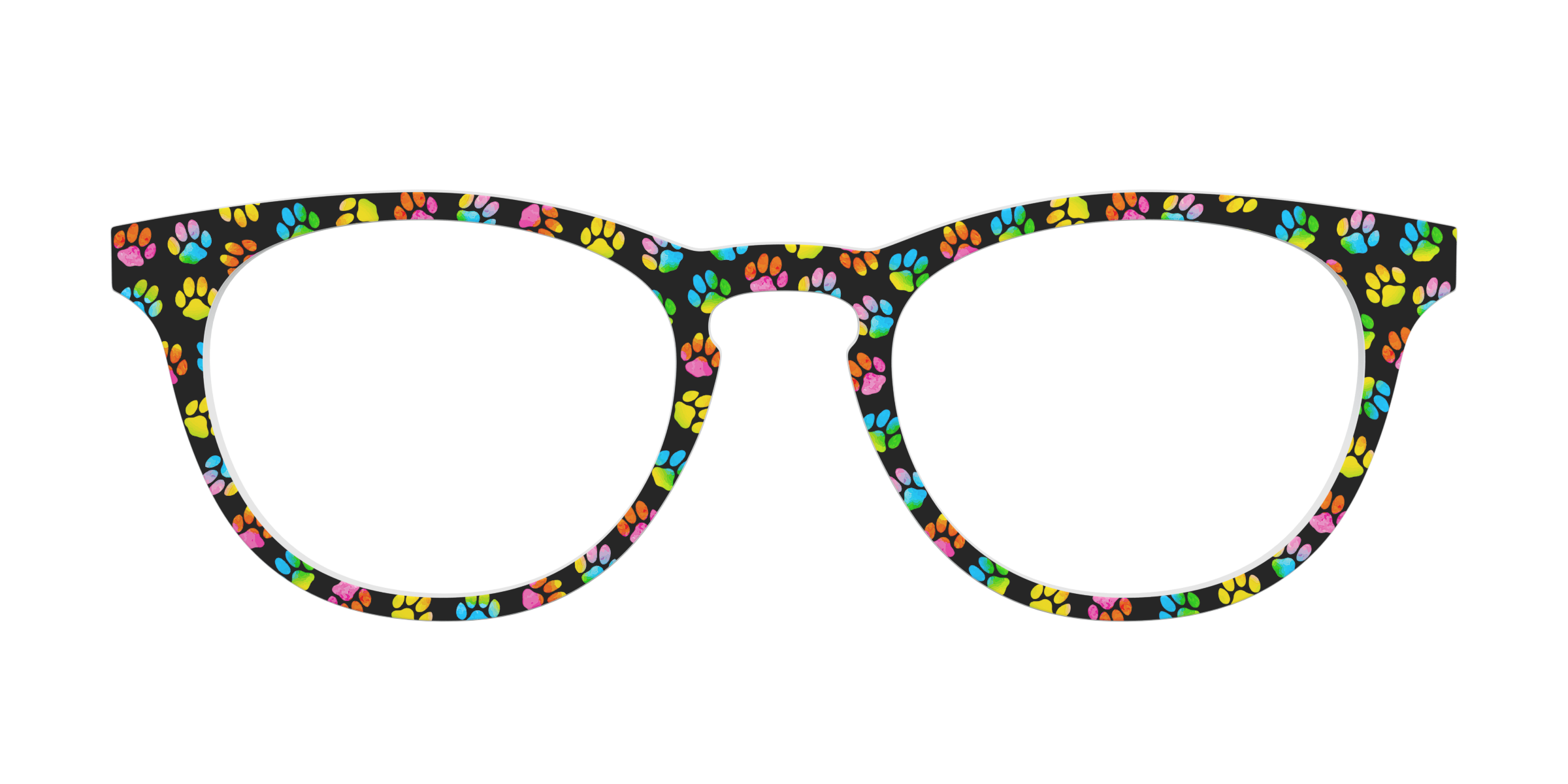 Pair Eyewear Solid Tops Rainbow Paw Print cover arcobaleno